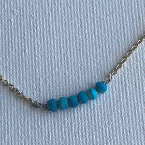 Delicate turquoise bead necklace